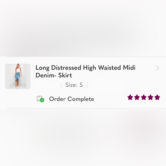 Medium Wash Long Distressed High Waisted Midi Denim Skirt - Picture 5 of 6